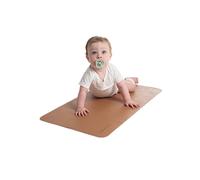 NobleMoms Luxury Vegan Leather Baby Changing Mat - 16"x30" Eco-Friendly, Versatile, Thin & Foldable, Easy-to-Clean Diaper Pad (Blush)