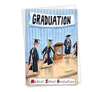 NobleWorks - 1 Funny Graduation Card with Envelope - Cartoon Humor Card for Graduate, College or High School - Msg 3944
