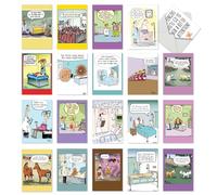 NobleWorks 20 Assorted Box Set Funny Get Well Greeting Cards w/5 x 7 Inch Envelopes (20 Designs, 1 Each) Best Health AC10241GWG-B1x20