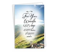 NobleWorks - 5 Year Sobriety Card (5 x 7 Inch) with Envelope Encouragement Recovery Milestone for Men and Women - Year Time Count 5 C9435AAG