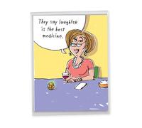 NobleWorks - Big Funny Group Get Well Card (8.5 x 11 Inch) - Jumbo Feel Better Soon from All of Us, Hospital, Sick - Best Medicine J9679GWG-US