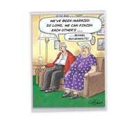 NobleWorks Funny Anniversary Card For Wife Extra Large Hysterical Greeting Card 8.5 x 11 Inch With Envelope (1 Pack) Jumbo Couple, Husband, Wife, Parents Bowel Movements J9748