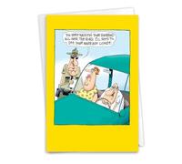 NobleWorks - Funny Anniversary Card with Envelope - Cartoon Marriage Humor, Spouse Notecard for Anniversary - Nagging Wife C6367ANG