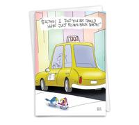 NobleWorks - Funny Anniversary Card with Envelope - Cartoon Marriage Humor, Spouse Notecard for Anniversary - Snowbirds C6365ANG