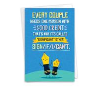 NobleWorks Funny Anniversary Greeting Card with 5 x 7 Inch Envelope (1 Card) Couple, Husband, Wife, Parents Anniversary Congratulations Significant Other C11063ANG