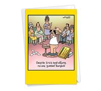 NobleWorks Funny Birthday Greeting Card with 5 x 7 Inch Envelope (1 Card) Bday Bangkok Family Game 8300Z