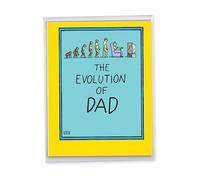 NobleWorks - Funny Card for Father's Day (8.5 x 11 Inch) - Big Appreciation, Humor Notecard for Dads, Stepdads - Evolution of Dad J0352