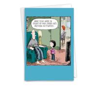 NobleWorks - Funny Father's Day Card with Envelope - Humor Greeting Card for Dads, Stepdad, Grandpa - Motion-Activated Dad C3570FDG
