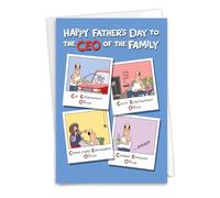 NobleWorks Funny Father's Day Greeting Card with 5 x 7 Inch Envelope (1 Card) Dad CEO Dad C11009FDG