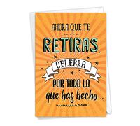 NobleWorks - Funny Retirement Card with Envelope, Colorful Retiree Congrats Greeting - As You Retire-Spanish C6875RTG-SL