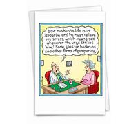 NobleWorks Hilarious Birthday Greeting Card with 5 x 7 Inch Envelope (1 Card) BdayGoing to Die Randy McIlwaine Birthday Cartoon 8547Z