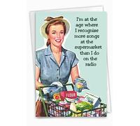 NobleWorks Hilarious Birthday Greeting Card with 5 x 7 Inch Envelope (1 Card) More Songs C7880BDG