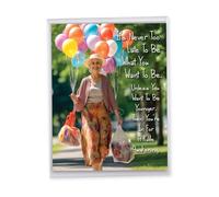 NobleWorks Jumbo Funny Birthday Greeting Card 8.5 x 11 Inch with Envelope (1 Pack) Oversize Jumbo Bday Never Too Late Lady J8478BDG