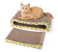 Nobleza 2 in 1 Cat Lounge Bed with Catnip, Durable Scratching Pad and Post for Indoor Cats, Premium Scratch Textures