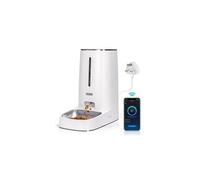 Nobleza 4L Automatic Cat Feeder, APP Control, 2.4G WiFi Smart Dry Food Dispenser with Stainless Steel Bowl, 10s Voice Recorder, Battery Operated,