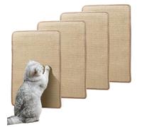 Nobleza 4PCS Cat Scratching Mat Natural Sisal Cat Scratch Mat Self-Adhesive Cat Scratching Pad Anti Cat Scratch Furniture Protector Cat Sofa Protector Cat Kitten Scratch Pad Beige 23.6x15.8in/60x40cm