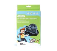 Nobleza Biodegradable trash bag/Vest type/W18*H34cm, handle 12cm/1.5 mil/Black/120pcs/UKEco-friendly;Portable