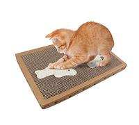 Nobleza - Cat Scratching Board with Sisal Play Kitten Scratch Corrugated Card Pad Mat Board with Free Catnip, 38.2 * 24.5 * 4CM