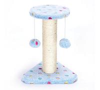 Nobleza Cat Scratching Post Small Cat Activity Center Kitty Climbing Tree with sisal Kitten Play Tower with Hanging Toys, Blue