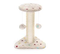 Nobleza Cat Scratching Post Small Cat Activity Center Kitty Climbing Tree with sisal Kitten Play Tower with Hanging Toys, Brown