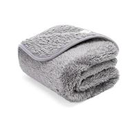 Nobleza Dog Blanket 100x80cm Fluffy Fleece Pet Blankets for Cat Puppy Washable Soft Warm Kitten Sleep Mat Bed Pad, Light Grey