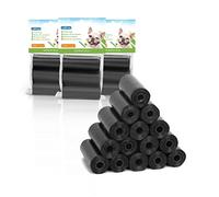Nobleza Dog Poo Bags, 1080 Counts Dog Poop Bag 72 Rolls, Leak-proof Unscented Measures 23 x 32 cm, Black