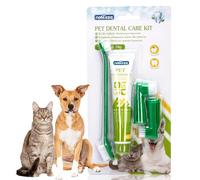 Nobleza Dog Toothbrush Enzymatic Toothpaste Kit with 2 x Finger Toothbrush