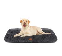 Nobleza Extra Large Dog Bed, Ultra Fluffy Thick XL Dog Beds Large Washable, Soft Calming Anti Anxiety Dog Crate Mattress Bed, Deluxe Plush Dog Mat with Anti-Slip Bottom, Dark Grey, 110x73x10cm