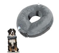 Nobleza Inflatable Dog Collar Dog Recovery Collar Inflatable Pet Protection Cover Collars Pet Neck Collars After Surgery Adjustable Pets Recovery Cone for Extra Large Dogs, Grey