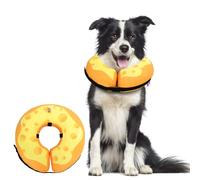 Nobleza Inflatable Dog Collar for After Surgery Recovery Collars for Dogs Neck Donut Dog Cone Collars Soft Pet Inflatable Collar for Dogs Cat Blow Up Pet Surgery Recovery Cone Large Yellow