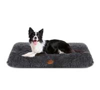 Nobleza Large Dog Bed - Thick Washable, Soft Calming Anti Anxiety Bed, Deluxe Plush Mattress, Comfy Dog Mat with Anti-Slip Bottom, Dark Grey, 95x60x10cm