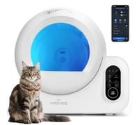 Nobleza Self Cleaning Cat Litter Tray, 70L Extra Large Automatic Cat Litter Tray APP Control, Smart Robot Litter Box for Multiple Cats, Triple Odour Control, Includes Trash Liner, Safety Protection