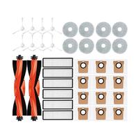 NOBLZFWO Compatible With Xiaomi Robot Vacuum X20 + / X20 Plus Parts Accessories Main Side Brush Hepa Filter Mop Cloth Dust Bag Replacement(Pink)