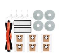 NOBLZFWO Compatible With Xiaomi Robot Vacuum X20 + / X20 Plus Parts Accessories Main Side Brush Hepa Filter Mop Cloth Dust Bag Replacement(Beige)