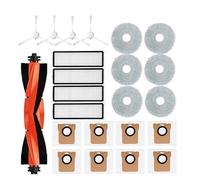 NOBLZFWO Compatible With Xiaomi Robot Vacuum X20 + / X20 Plus Parts Accessories Main Side Brush Hepa Filter Mop Cloth Dust Bag Replacement(Clear)