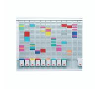 Nobo 12 T-Card Panel Office Planning Kit - 800 x 730 mm | 12 Month Kit + 24h Del