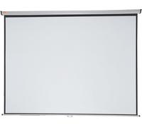 NOBO 1902391W Pull Down Projector Screen, Silver/Grey
