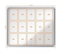Nobo 1902609 Premium Plus Magnetic Lockable Notice Board 15xA4