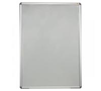 Nobo A0 Poster Frame Sign Holder With Snap Frame, Wall Mounted, Aluminium Trim, Anti-Glare Protective Cover, Premium Plus, Silver, 1902208