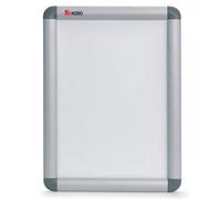Nobo A2 Poster Frame Sign Holder With Snap Frame, Wall Mounted, Aluminium Trim, Anti-Glare Protective Cover, Premium Plus, Silver, 1902212