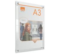 Nobo Transparent Acrylic Removable Mural A3 Poster Holder Clear