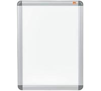 Nobo A3 Poster Frame Sign Holder With Snap Frame, Wall Mounted, Aluminium Trim, Anti-Glare Protective Cover, Premium Plus, Silver, 1902213