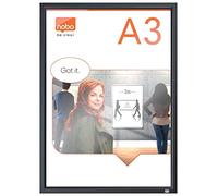 Nobo Impression Pro Frame Graphite Gray A3 Poster Holder