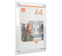 Nobo Transparent Acrylic Removable Mural A4 Poster Holder Clear Kids