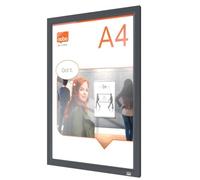 Nobo Impression Pro Frame Graphite Gray A4 Poster Holder Clear