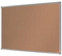 Nobo Cork Noticeboard, 900 x 600 mm, Aluminium Trim, Corner Wall Mounting, Essence Range, Light Brown, 1903960