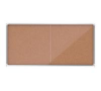 Nobo Premium Plus 27xa4 Sheets Interior Cork Surface Display Case With Sliding Door Beige
