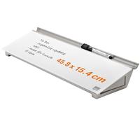 Nobo Desktop Whiteboard Pad, Dry Erase Glass Surface, Portable, Frameless, Includes Marker Pen and Storage Drawer, 1905174, Brilliant White, 45.7 x 6.3 x 15.4 cm
