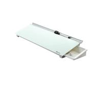 Nobo Desktop Whiteboard Pad, Dry Erase Glass Surface, Portable, Frameless, Includes Marker Pen and Storage Drawer, 1905174, Brilliant White, 45.7 x 6.3 x 15.4 cm