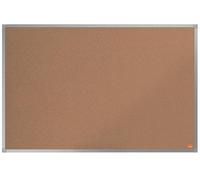 Nobo Cork Noticeboard, 900 x 600 mm, Aluminium Trim, Corner Wall Mounting, Essence Range, Light Brown, 1903960